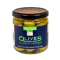 Divina Olives Stuffed With Jalapeno, 7.8-Ounce Jars (Pack of 3)