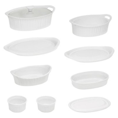 CorningWare French White 10 Piece Bake Set