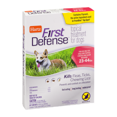 Hartz First Defense Topical Treatment for Dogs 23-44lbs - 3 CT
