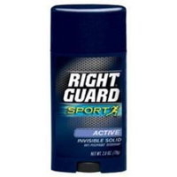 DIAL CORPORATION Right guard sport antipersipirant deodorant invisible solid, active, 3 oz