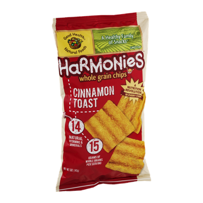 Harmonies Whole Grain Chips Cinnamon Toast