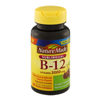 Nature Made B-12 Sublingual Vitamin 3000mcg Cherry Dietary Supplement Micro-Lozenges - 40 CT
