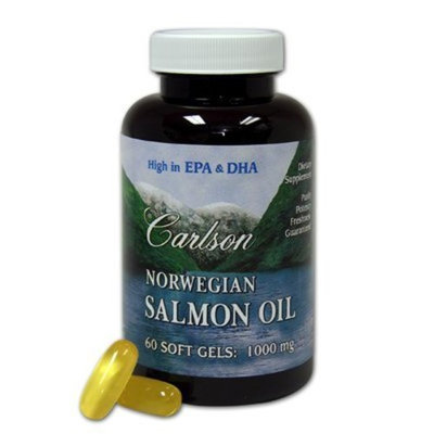 Carlson Norwegian Salmon Oil, 1000mg, 60 Softgels