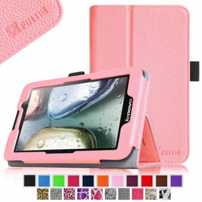 Fintie Lenovo IdeaTab A3000 7-Inch Android Tablet Folio Case - Premium Leather Cover Stand With Stylus Holder, Pink