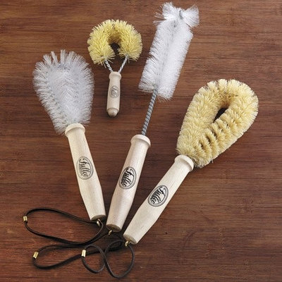 Fuller Brush Kitchen Cleaning Brush Set with Wood Handles, 4-piece - set of 4