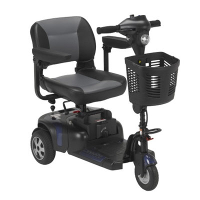 Drive Medical Phoenix 3 Wheel Heavy Duty Scooter, Red, Blue, 17.5 Inch Folding Seat, 1 ea