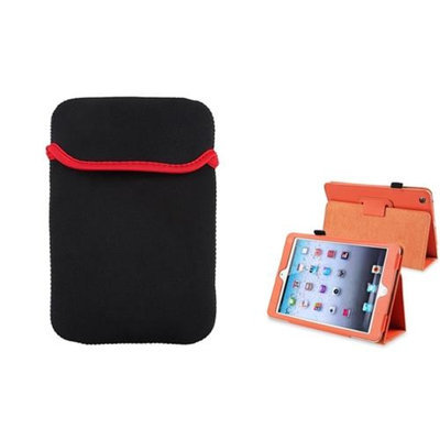 Insten iPad Mini 3/2/1 Case, by INSTEN Orange Leather Case Stand Cover+Sleeve Pouch for iPad Mini 3 2 1