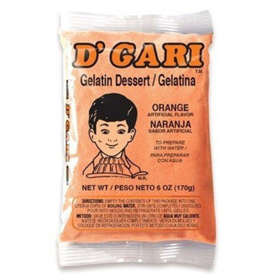 D'gari Dgari, Gelatin Prep Wtr Orange, 6-Ounce