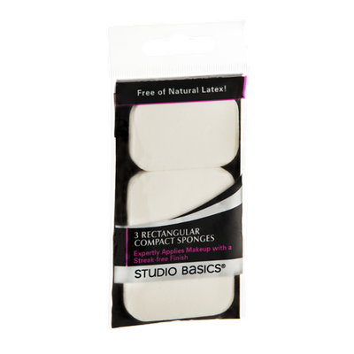 Studio Basics Compact Sponges Rectangular - 3 CT