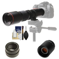 Vivitar 500mm f/8.0 Telephoto Lens with 2x Teleconverter (=1000mm) + Accessory Kit for Sony Alpha A7, A7R, A7S, A3000, A5000, A6000, NEX-5T, 6, 7 Cameras
