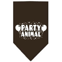 Ahi Party Animal Screen Print Bandana Cocoa Large