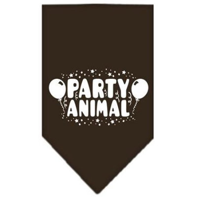 Ahi Party Animal Screen Print Bandana Cocoa Large