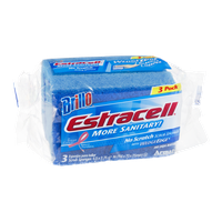 Brillo Estracell Scrub Sponge No Scratch - 3 PK