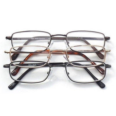 OPTX 20/20 Alphareader 3 Pair Valupac Metal Readers 2.00