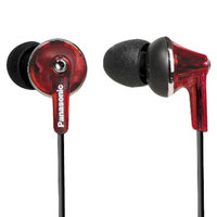 Panasonic ErgoFit Plus Long Port Fashion In-Ear Earbuds - Red (RP-