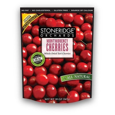 Stoneridge Orchards Whole Dried Tart Montmorency Cherries, 20-Ounce Pouches (Pack of 2)