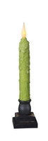 Delighted Home MC-W9AP Hand-Waxed Battery-Operated 9 in. Apple MC Taper Candle