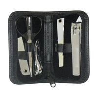 Brookstone Royce Leather Deluxe Chrome Plated Mini-Manicure Kit