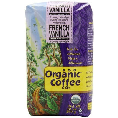 The Organic Coffee Company The Organic Coffee Co. Whole Bean, French Vanilla, 12 Ounce (Pack of 3)