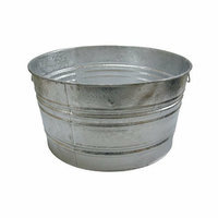 Magnolia Brush Galvanized Round Tubs - 48.61-qt. galvanized tub