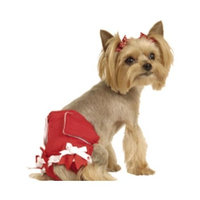 Max's Closet 30413-M Red Solid Fancy Pants