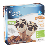 Weight Watchers Snack Size Double Caramel Swirl Ice Cream Cone - 6 CT