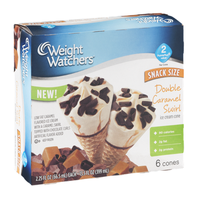 Weight Watchers Snack Size Double Caramel Swirl Ice Cream Cone - 6 CT