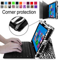 Fintie Premium Leather Folio Case for Microsoft Surface Pro / Surface Pro 2 Windows 8 Tablet 10.6 Inch, Zebra Black