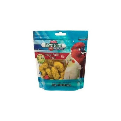Kaytee Pet Products BKT100502965 Forti-Diet Pro Health Nutra Puffs Hookbills Treat, Tropical Fruit Flavor, 1.5-Ounce