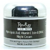 REVIVA Men's Alpha Lipoic Acid & DMAE Night Cream & Vitamin C Ester 2 oz