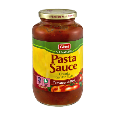 Giant Chunky Garden Style Tomatoes & Basil Pasta Sauce