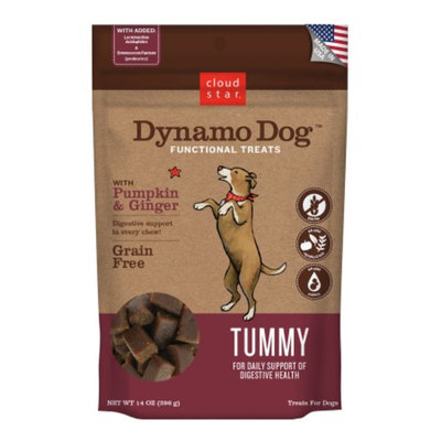 Cloud Star Dynamo Dog Functional Treats: Tummy, Pumpkin & Ginger, 14 oz