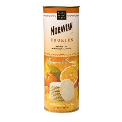 Salem Baking Company Moravian Tangerine Orange Cookies, 4.75-Ounce Tubes (Pack of 2)
