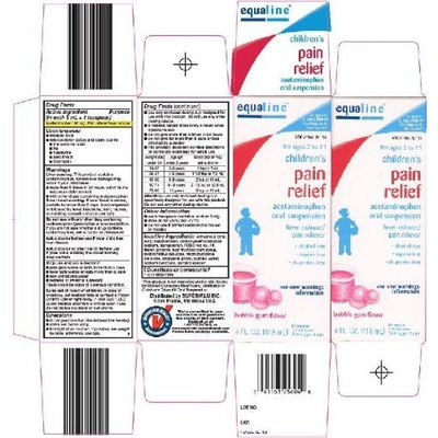 Equaline Children's Pain Relief Bubble Gum Flavor 4 Fl. Oz.
