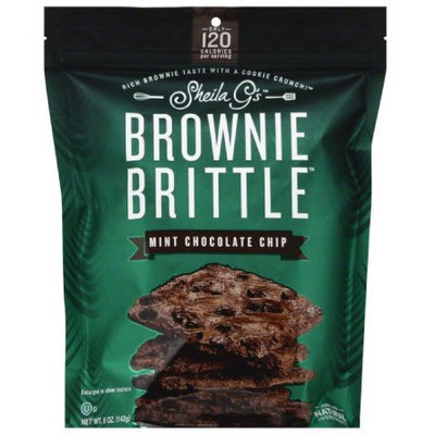 Sheila G's Mint Chocolate Chip Brownie Brittle, 5 oz, (Pack of 12)