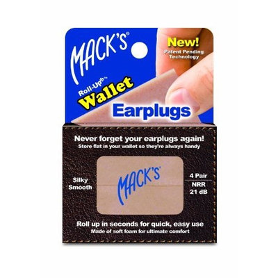 Macks Roll-ups Wallet Earplugs, 4-Count (Pack of 3)