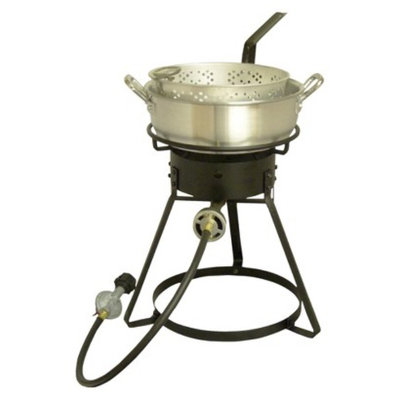 King Kooker Bolt Together Outdoor Cooker with Aluminum Fry Pan Package