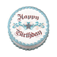 Lucks Edible Image Happy Birthday Tattoo, 1 ea Misc.