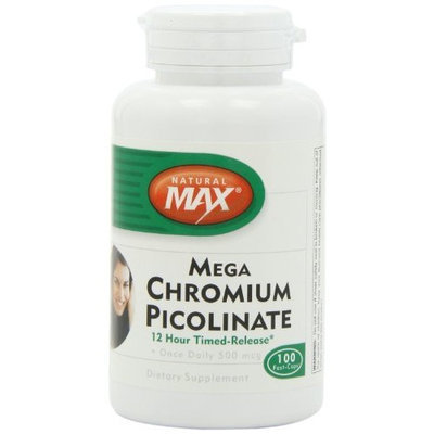 Naturalmax Mega Chromium Picolinate, 12hr Tr, 100-Count