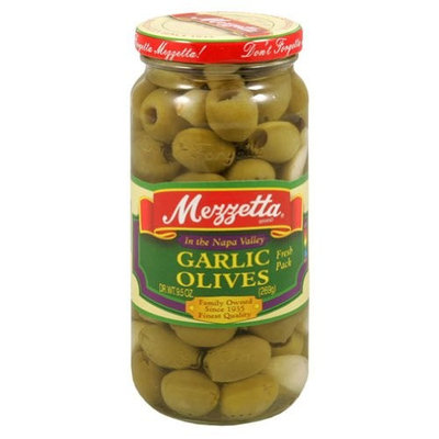 Mezzetta Mild Garlic Olives, 9.5 Ounce (Pack of 6)