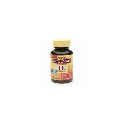 Nature Made Vitamin D 400IU, Chewable Orange Flavor, 240 Tablets (Pack of 3)