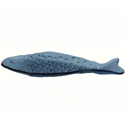 Couronne Co. COUR2031G38 Ocean Blue 10 inch Fish Glass Plate