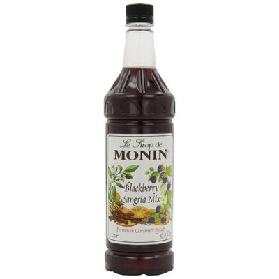 Monin Flavored Syrup, Blackberry Sangria, 33.8-Ounce Plastic Bottles (Pack of 4)