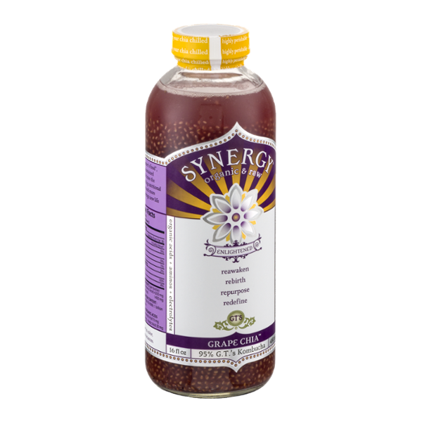 GT's Raw Organic Kombucha Grape Chia