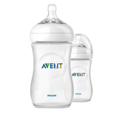 Philips Avent BPA Free Natural 9 Ounce Polypropylene Bottles, 2-Pack