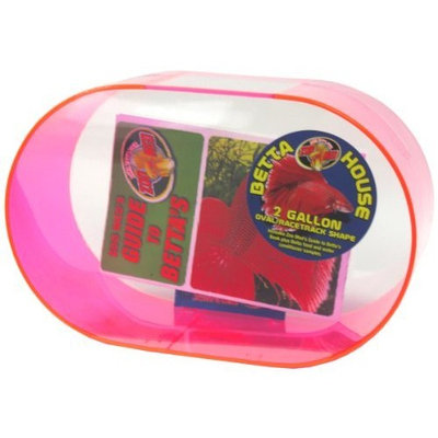Zoo Med Betta House 2 Gallon Oval Racetrack Neon Pink