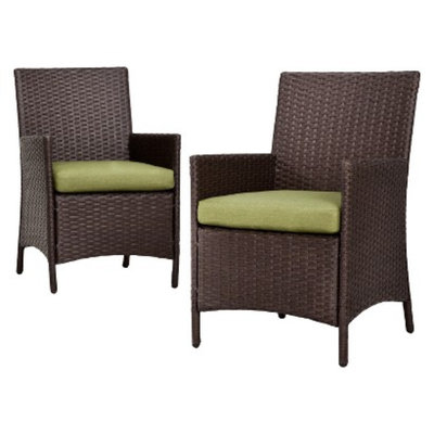 Foremost Thornquist 2-Piece Wicker Patio Dining Chair Set