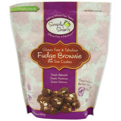 Simply Shari's Gluten Free Fudge Brownie Bites, 6.5-Ounce Pouches (Pack of 6)