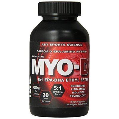 AST Sports Science Bioactive Omega-3 EPA Amino Hybrid, Myo-D , 120 softgels