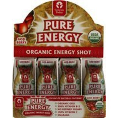 Genesis Today Pure Energy Organic Energy Shot Goji Berry -- 2 fl oz Each / Pack of 12